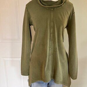 Earthbound Trading Co green tunic women's size S Boho, Natural